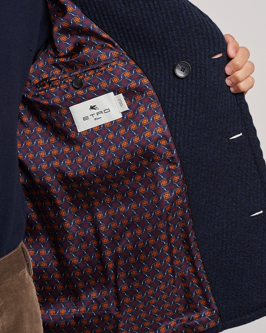 Hombres | Abrigos y chaquetas | Etro | Wool Peacoat Navy