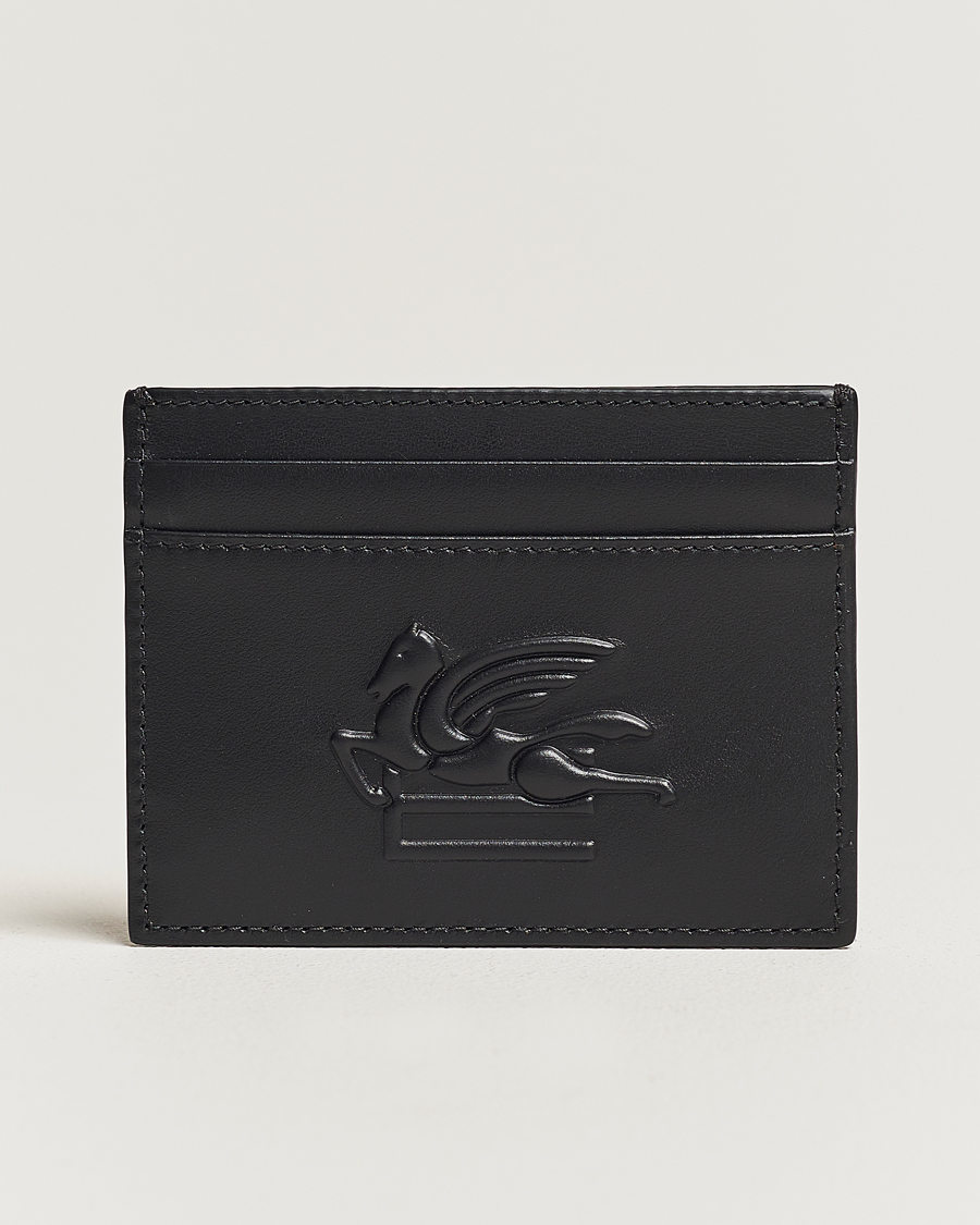 Hombres | Etro Logo Embossed Cardholder Black | Etro | Logo Embossed Cardholder Black