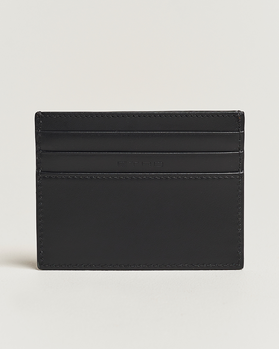 Hombres | Etro Logo Embossed Cardholder Black | Etro | Logo Embossed Cardholder Black