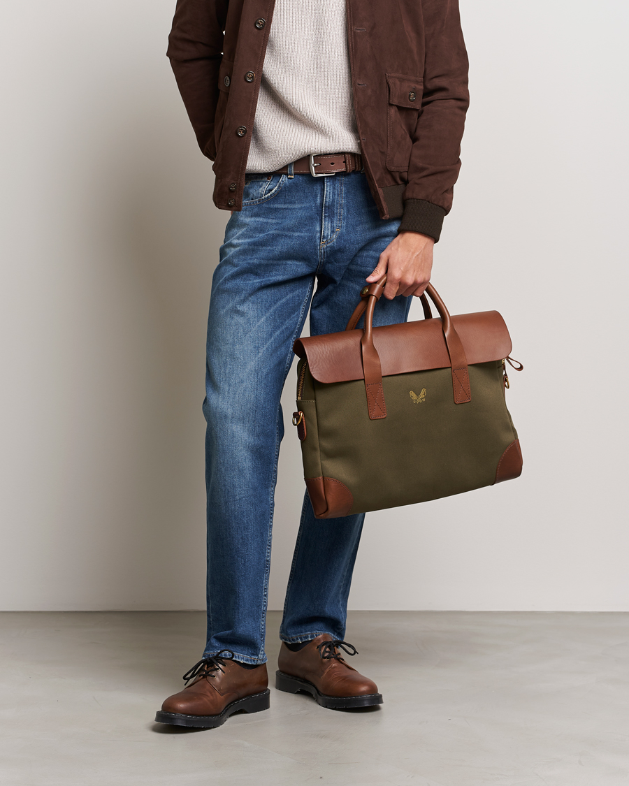 Hombres | Bolsos | Bennett Winch | Canvas Briefcase Olive