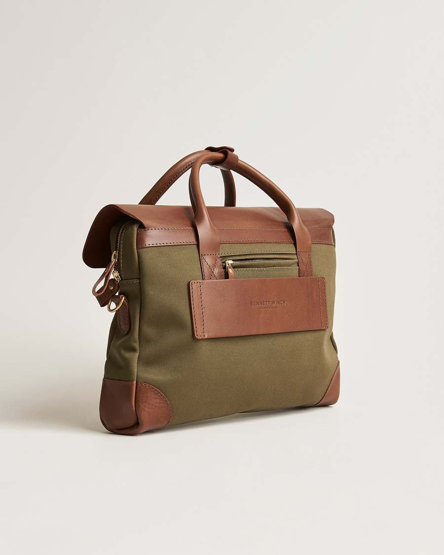 Hombres | Bolsos | Bennett Winch | Canvas Briefcase Olive
