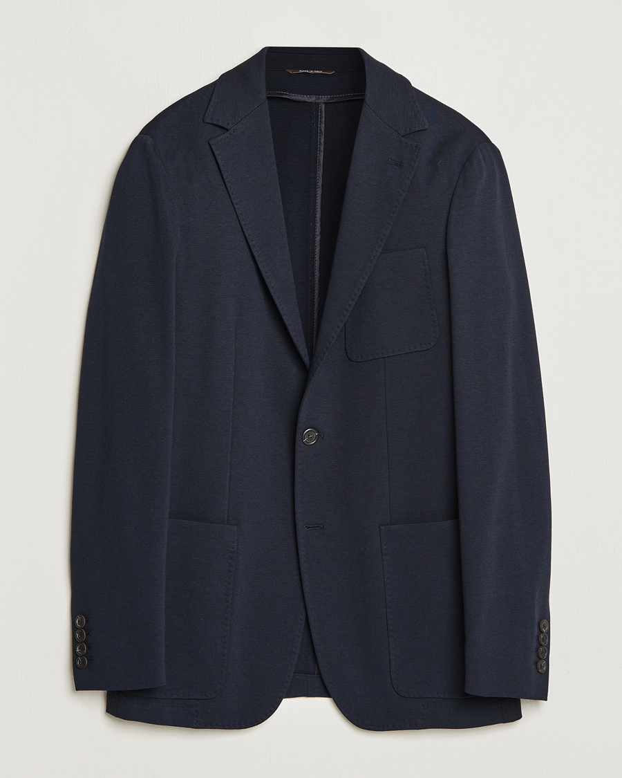 Hombres | Blazers | Canali | Jersey Blazer Navy