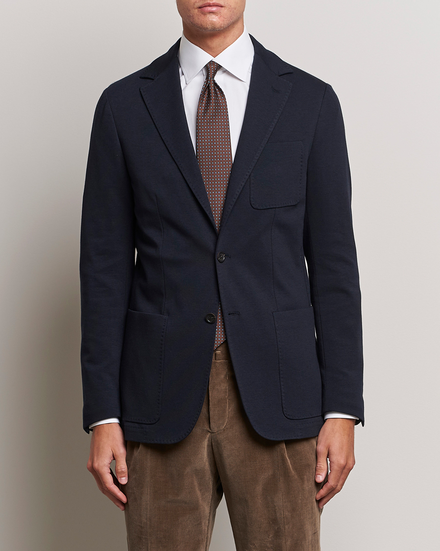 Hombres | Blazers | Canali | Jersey Blazer Navy