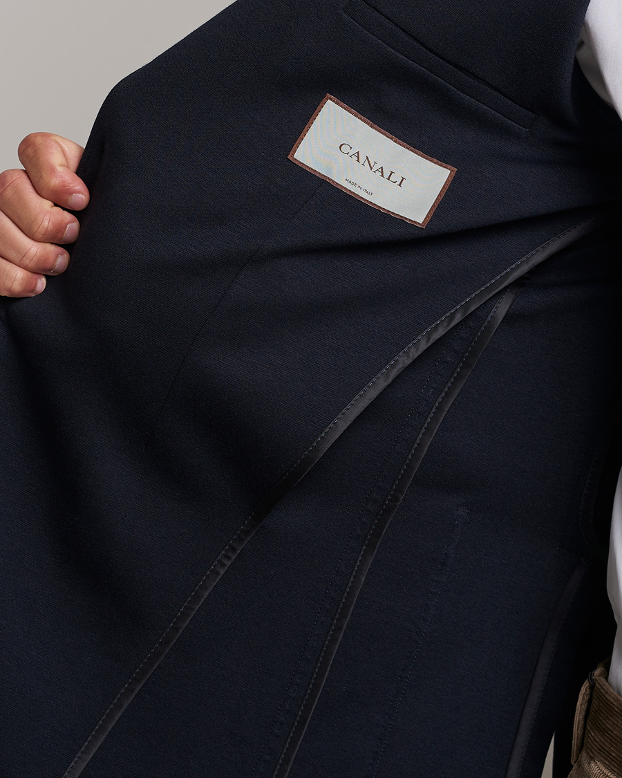 Hombres | Blazers | Canali | Jersey Blazer Navy