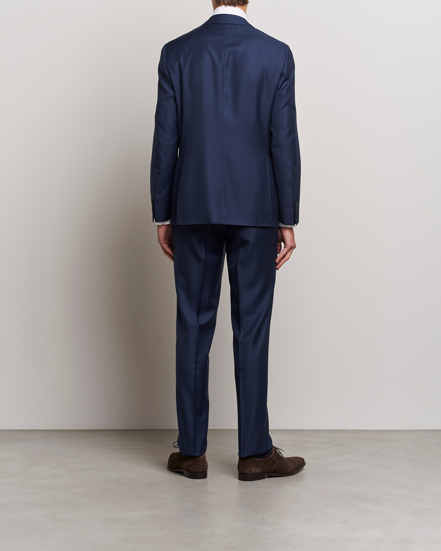 Hombres | Trajes | Canali | Super 130s Wool Capri Suit Dark Blue