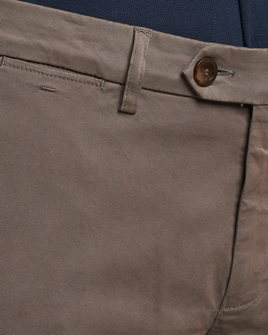Hombres | Pantalones | Canali | Slim Fit Stretch Chinos Brown