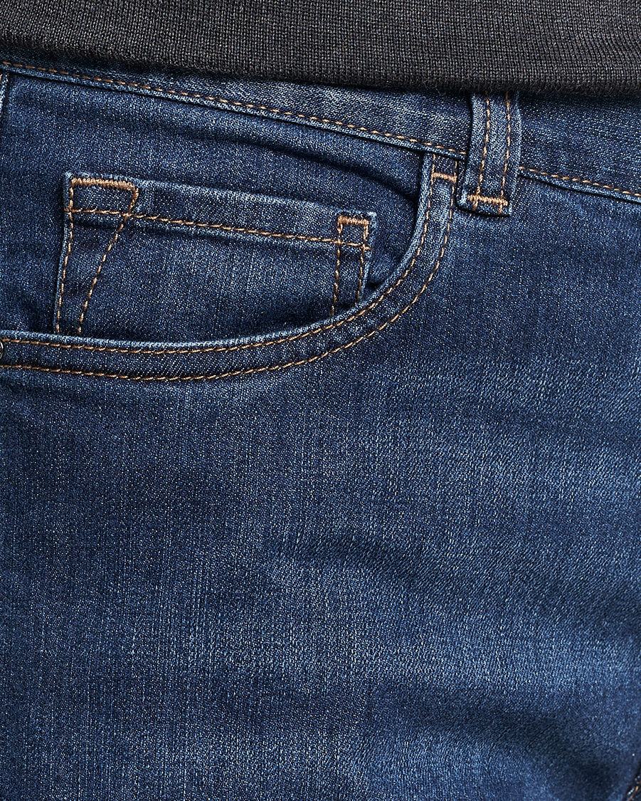 Hombres | Vaqueros | Canali | Slim Fit Stretch Jeans Medium Blue Wash