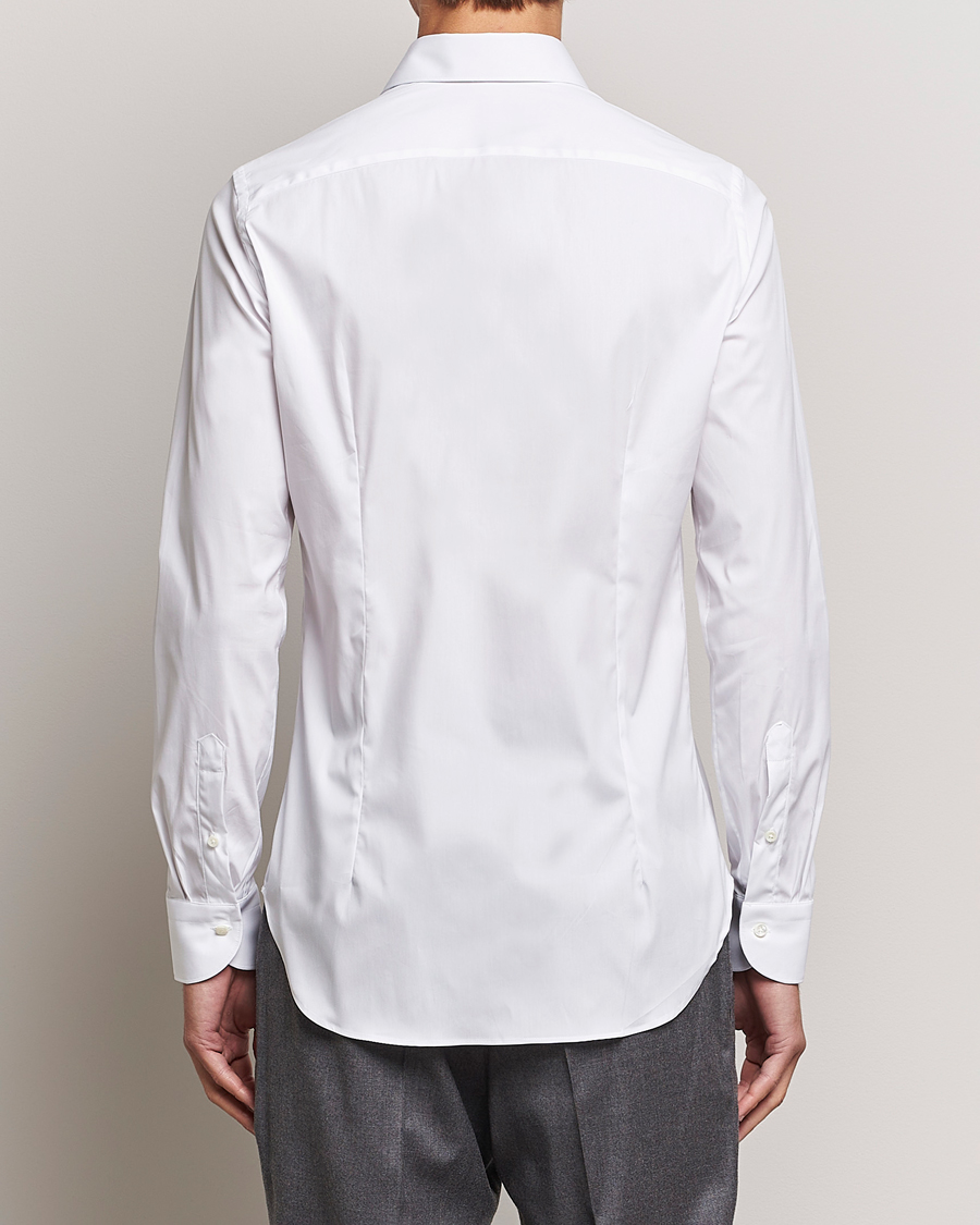 Hombres | Camisas | Canali | Slim Fit Cotton/Stretch Shirt White