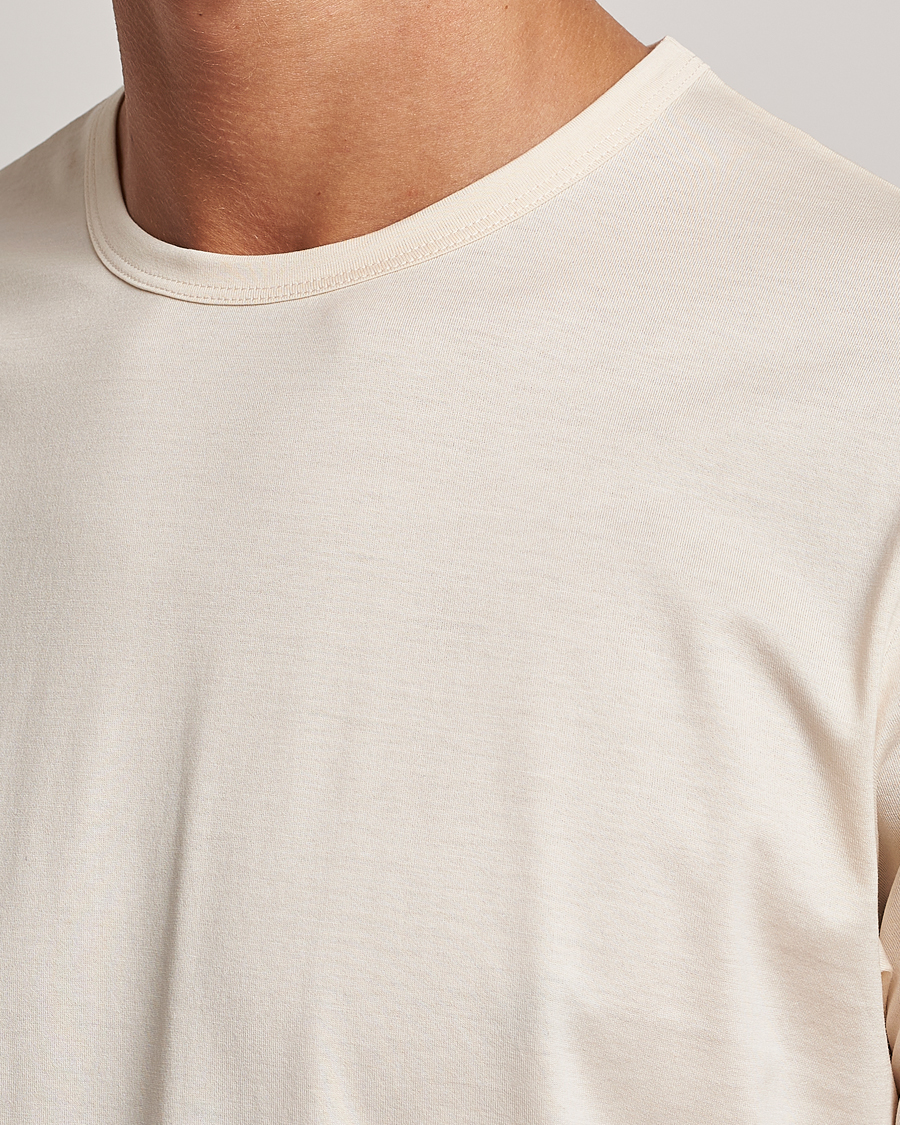 Hombres | Camisetas | Sunspel | Crew Neck Q82 Cotton T-Shirt Undyed
