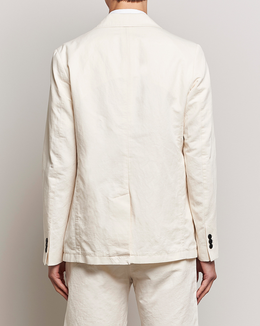 Hombres | Blazers | Sunspel | Unconstructed Cotton/Linen Blazer Undyed