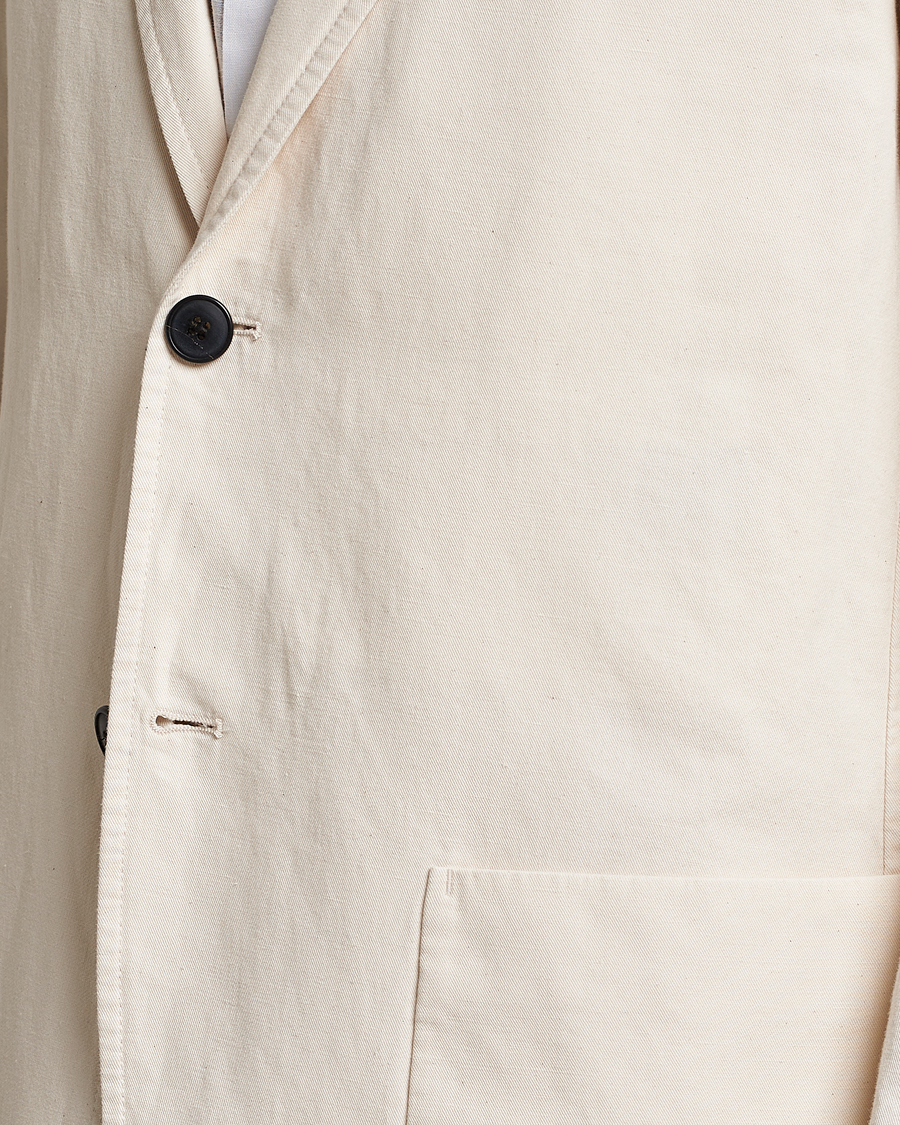Hombres | Blazers | Sunspel | Unconstructed Cotton/Linen Blazer Undyed