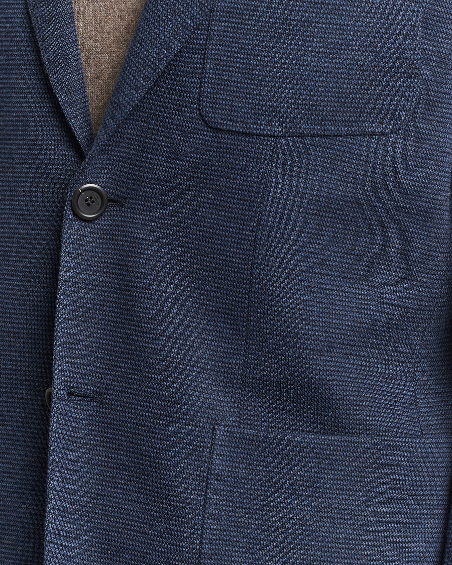 Hombres | Blazers | Canali | Structured Jersey Jacket Blue