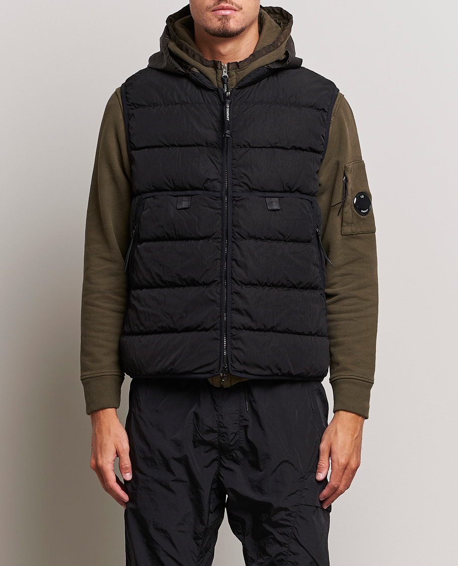 Hombres | Abrigos y chaquetas | C.P. Company | Eco-Chrome R Lightweight Down Vest Black