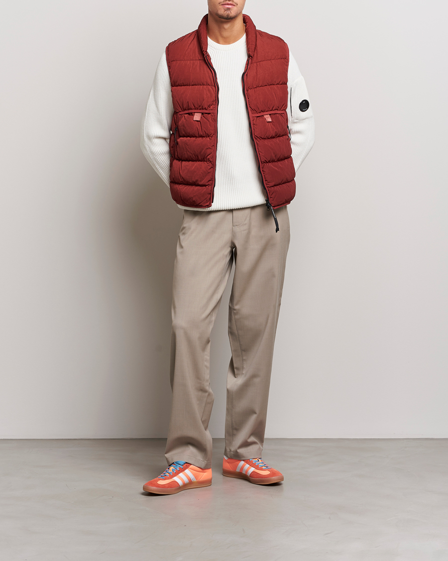 Hombres | Jerséis y prendas de punto | C.P. Company | Full Rib Knitted Cotton Crewneck White