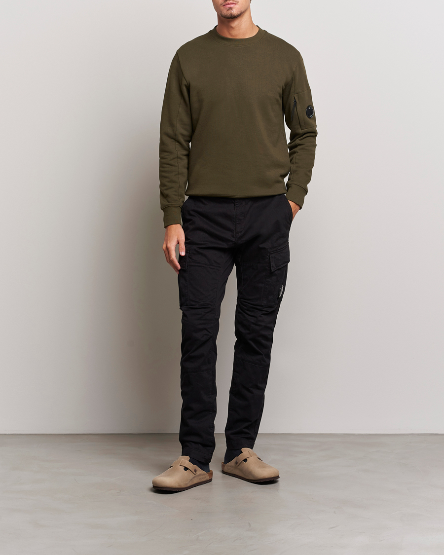 Hombres | Pantalones | C.P. Company | Stretch Satin Lens Cargo Pants Black