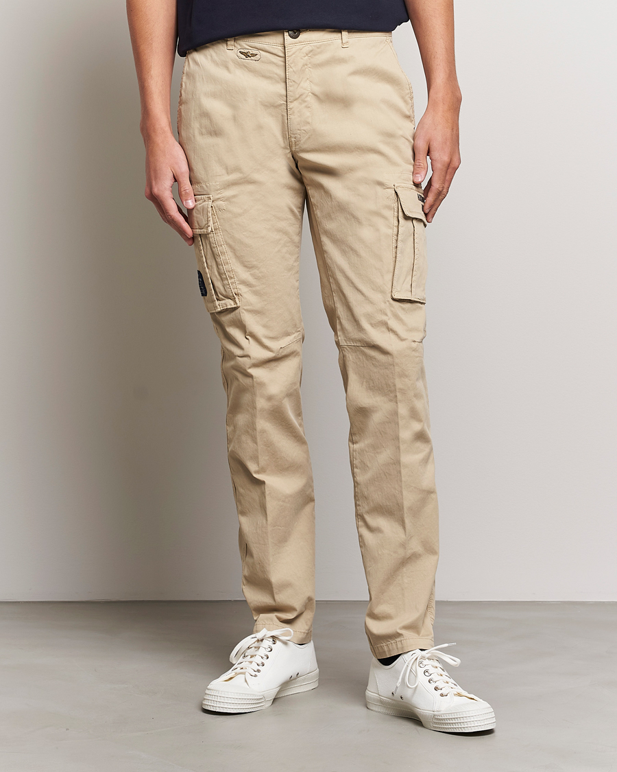 Hombres | Pantalones | Aeronautica Militare | Cotton Cargo Pants Sand