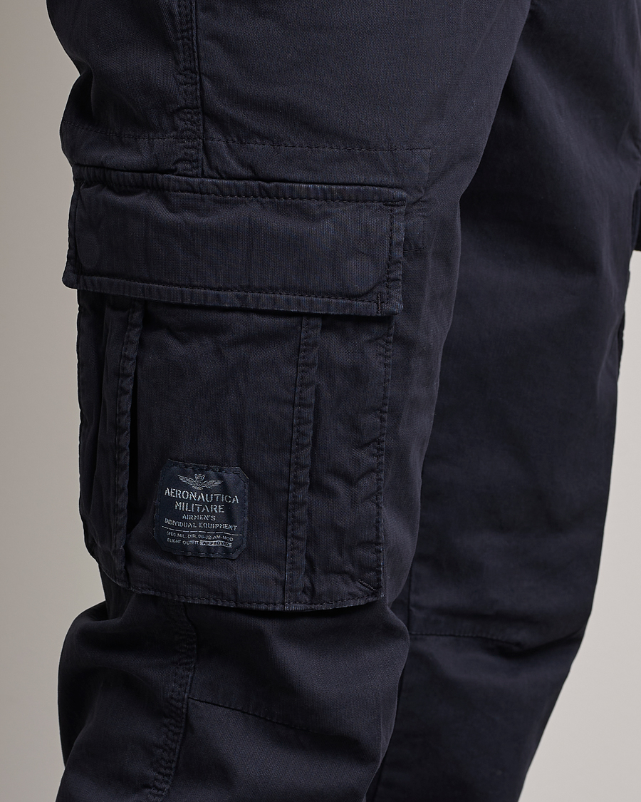Hombres | Pantalones | Aeronautica Militare | Cotton Cargo Pants Navy