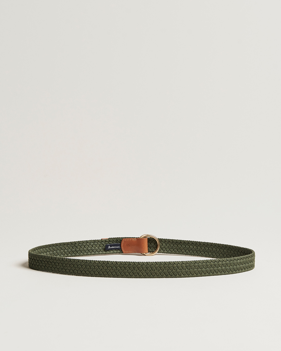 Hombres |  | Anderson's | Woven Cotton Belt Green