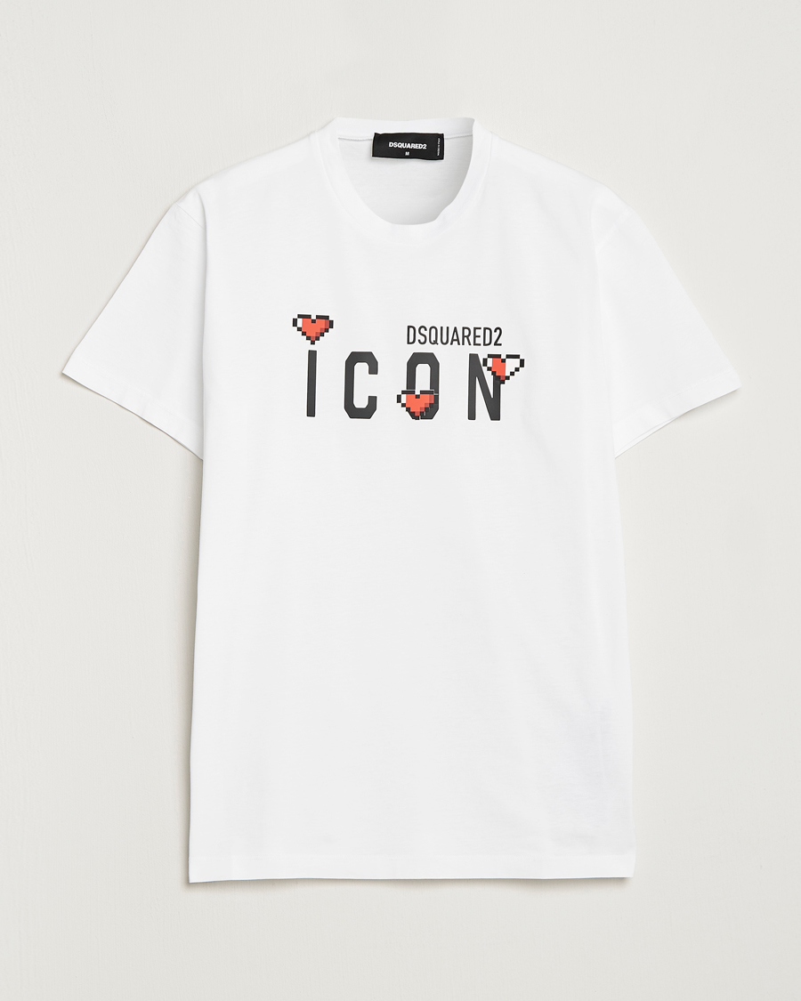 Hombres | Camisetas | Dsquared2 | Cool Fit Heart Icon Tee White