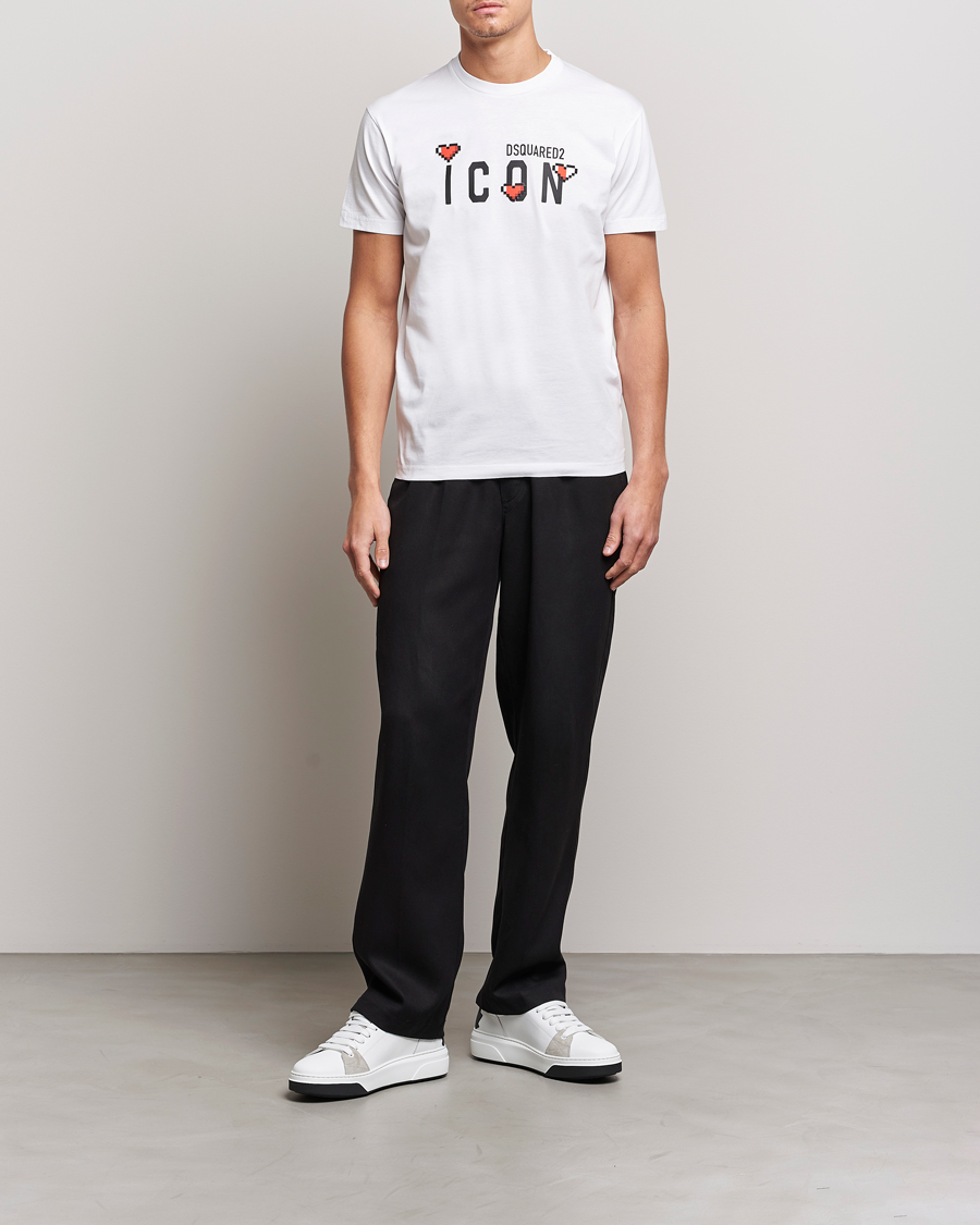 Hombres | Camisetas | Dsquared2 | Cool Fit Heart Icon Tee White