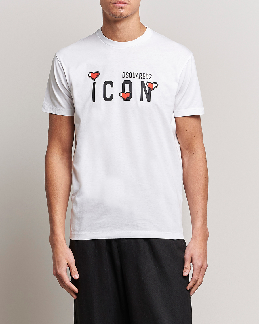 Hombres | Camisetas | Dsquared2 | Cool Fit Heart Icon Tee White