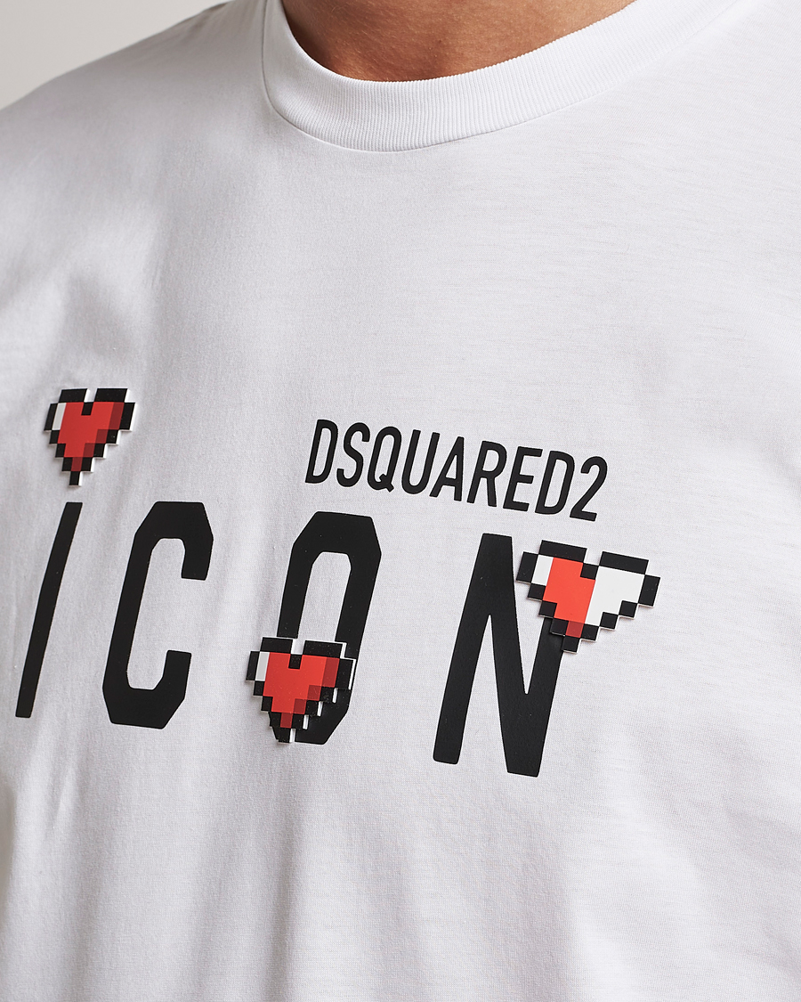 Hombres | Camisetas | Dsquared2 | Cool Fit Heart Icon Tee White