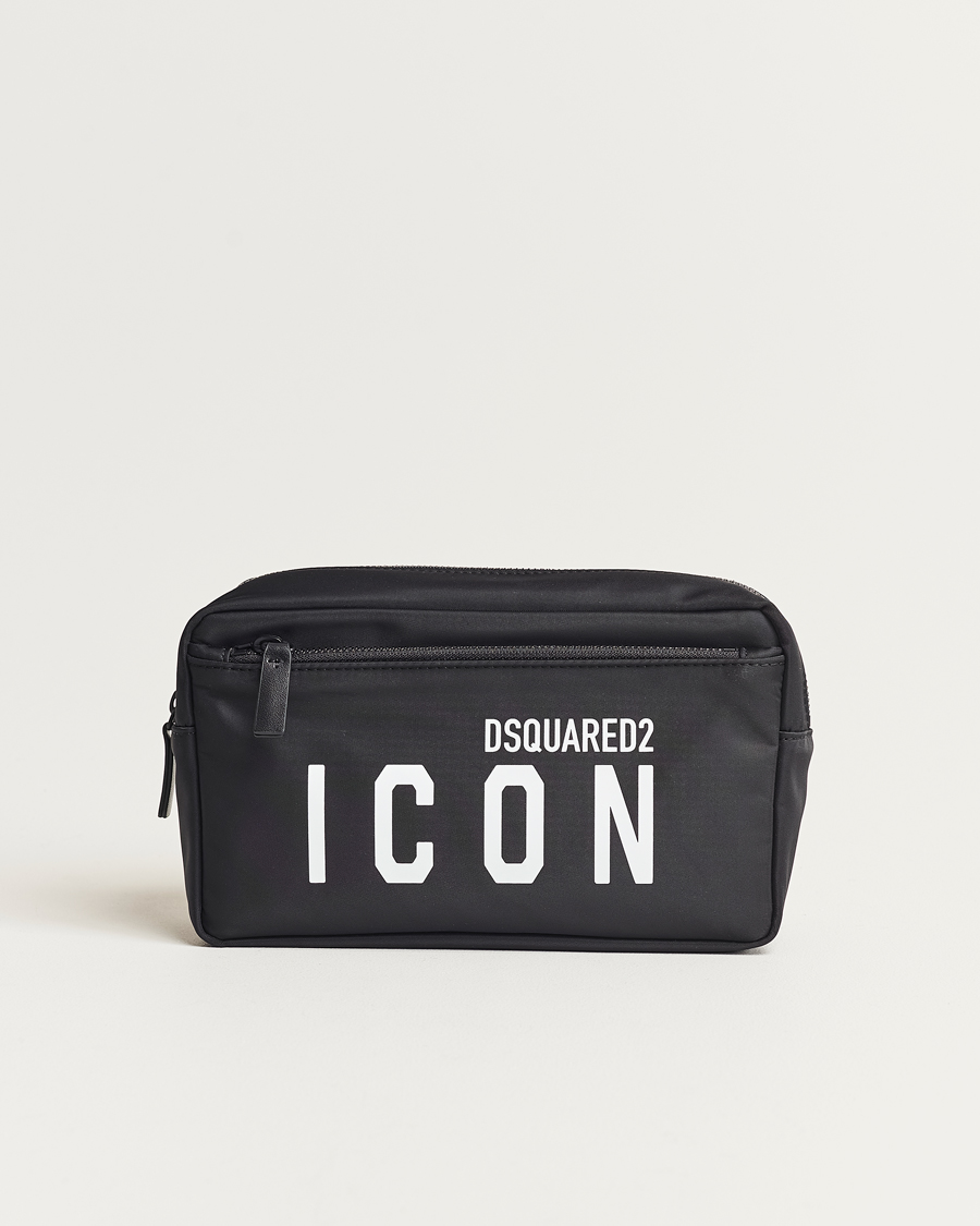 Hombres | Dsquared2 Icon Nylon Washbag Black | Dsquared2 | Icon Nylon Washbag Black