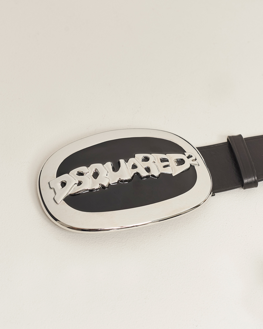 Hombres | Dsquared2 Vintage Plaque Belt Black | Dsquared2 | Vintage Plaque Belt Black