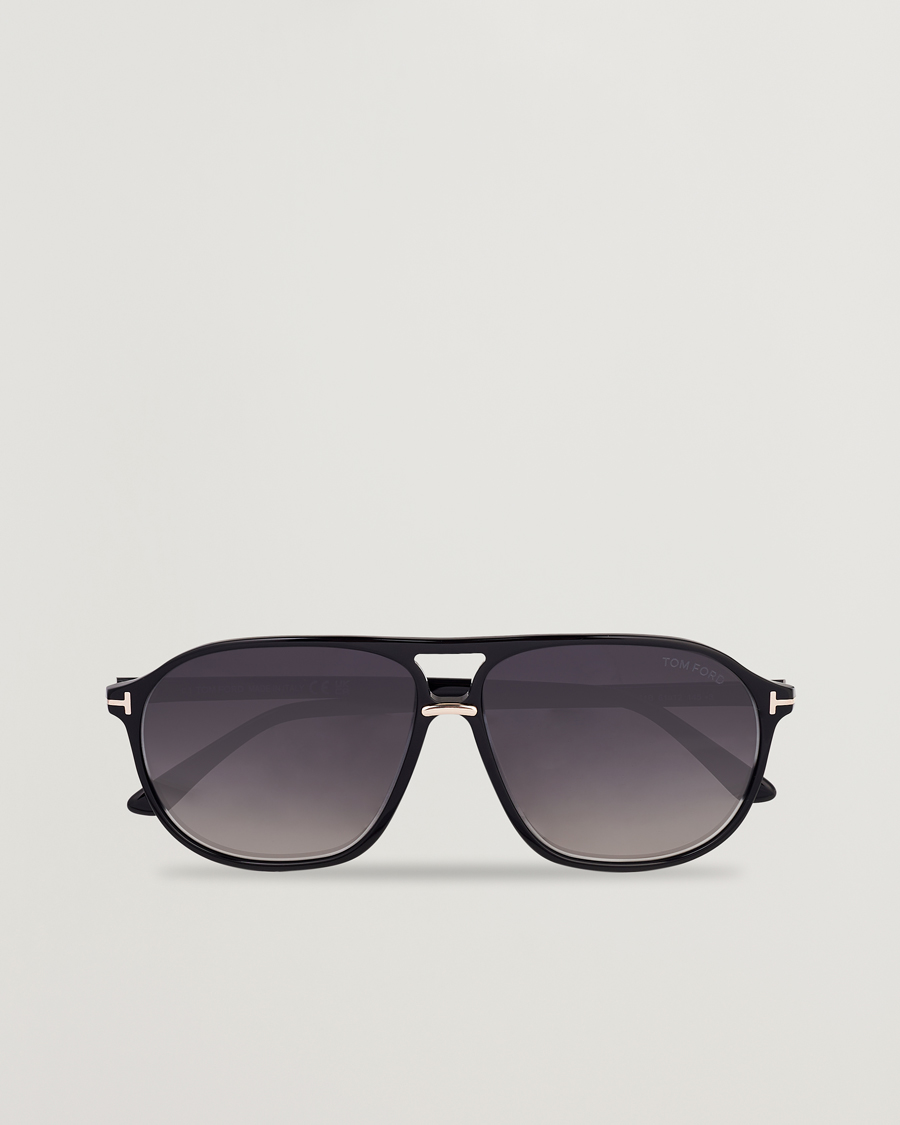 Hombres | Gafas de sol | Tom Ford | Bruce Sunglasses Shiny Black/Gradient Smoke