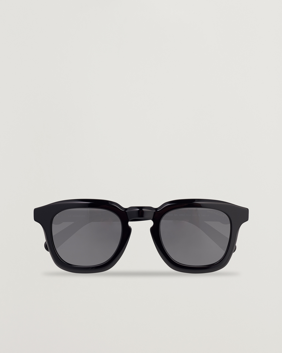 Hombres | Moncler Lunettes Gradd Sunglasses Shiny Black/Smoke | Moncler Lunettes | Gradd Sunglasses Shiny Black/Smoke