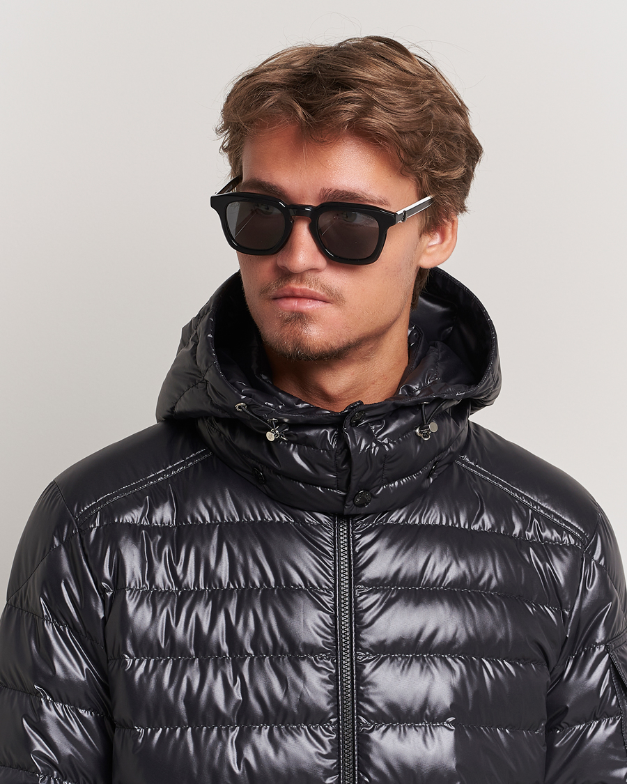 Hombres | Moncler Lunettes Gradd Sunglasses Shiny Black/Smoke | Moncler Lunettes | Gradd Sunglasses Shiny Black/Smoke
