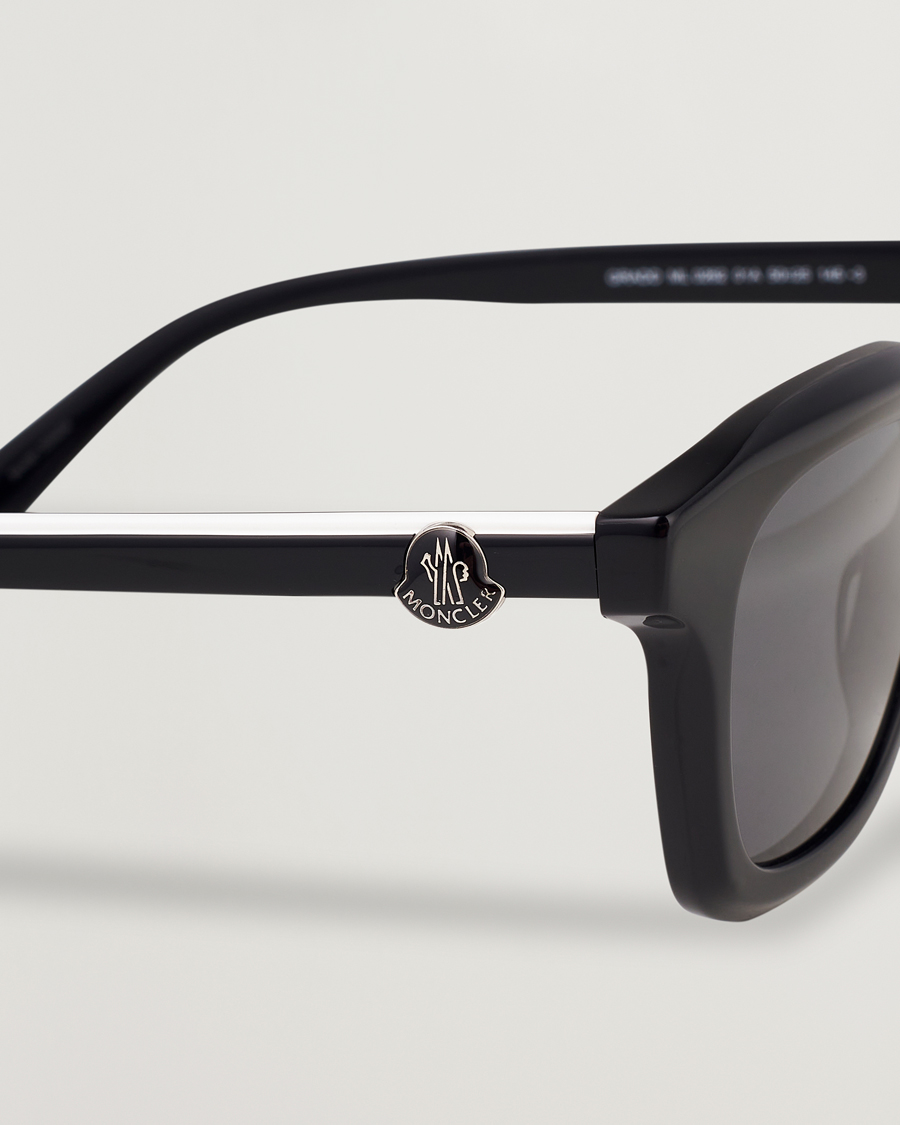 Hombres | Moncler Lunettes Gradd Sunglasses Shiny Black/Smoke | Moncler Lunettes | Gradd Sunglasses Shiny Black/Smoke