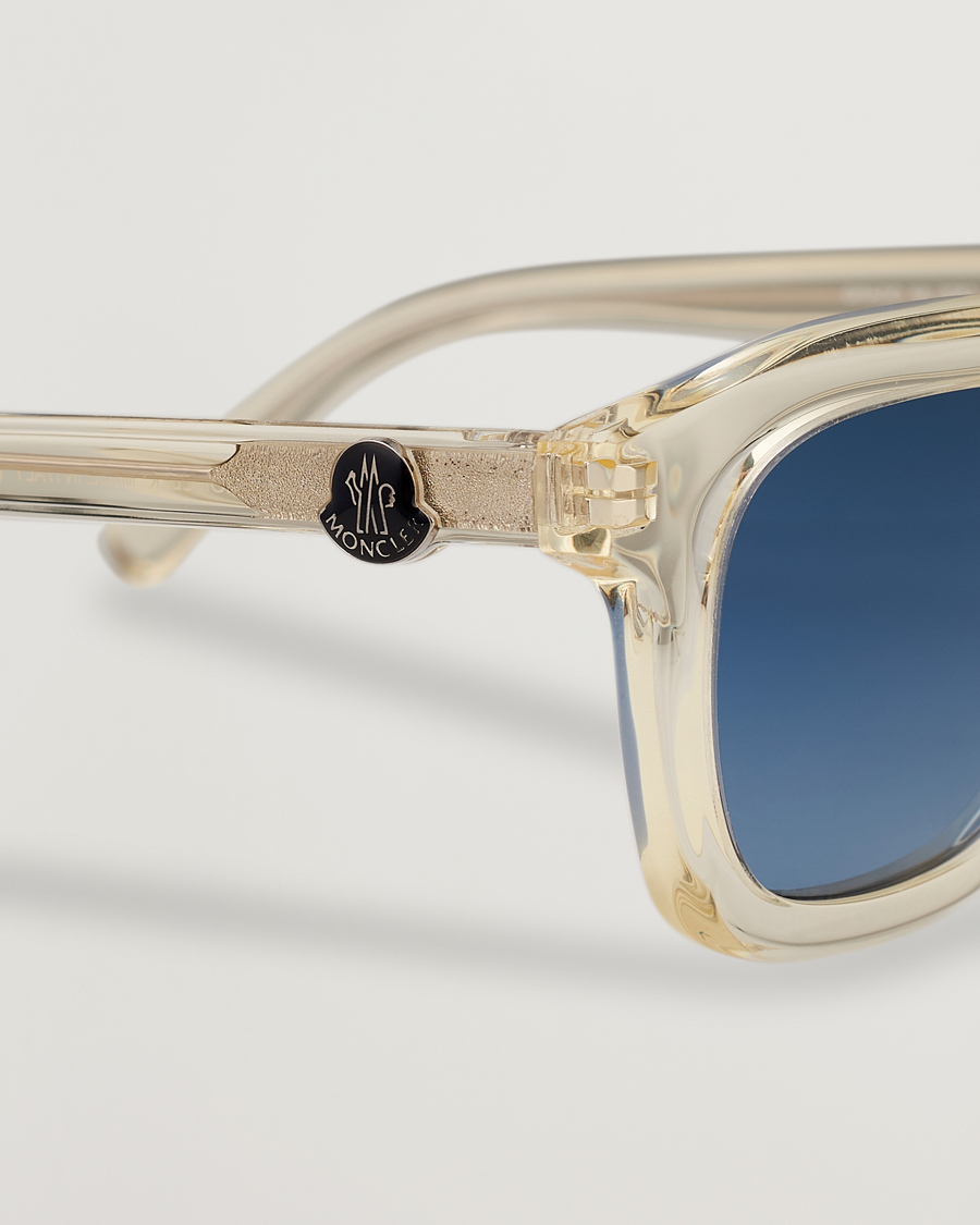 Hombres | Moncler Lunettes Gradd Sunglasses Shiny Beige/Blue | Moncler Lunettes | Gradd Sunglasses Shiny Beige/Blue