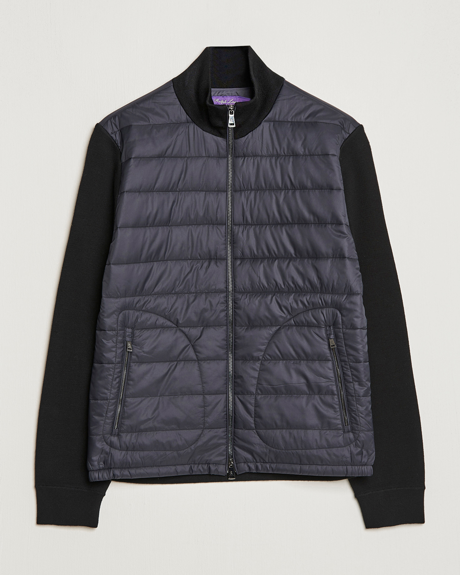 Hombres | Abrigos y chaquetas | Ralph Lauren Purple Label | Hybrid Zip Jacket Black