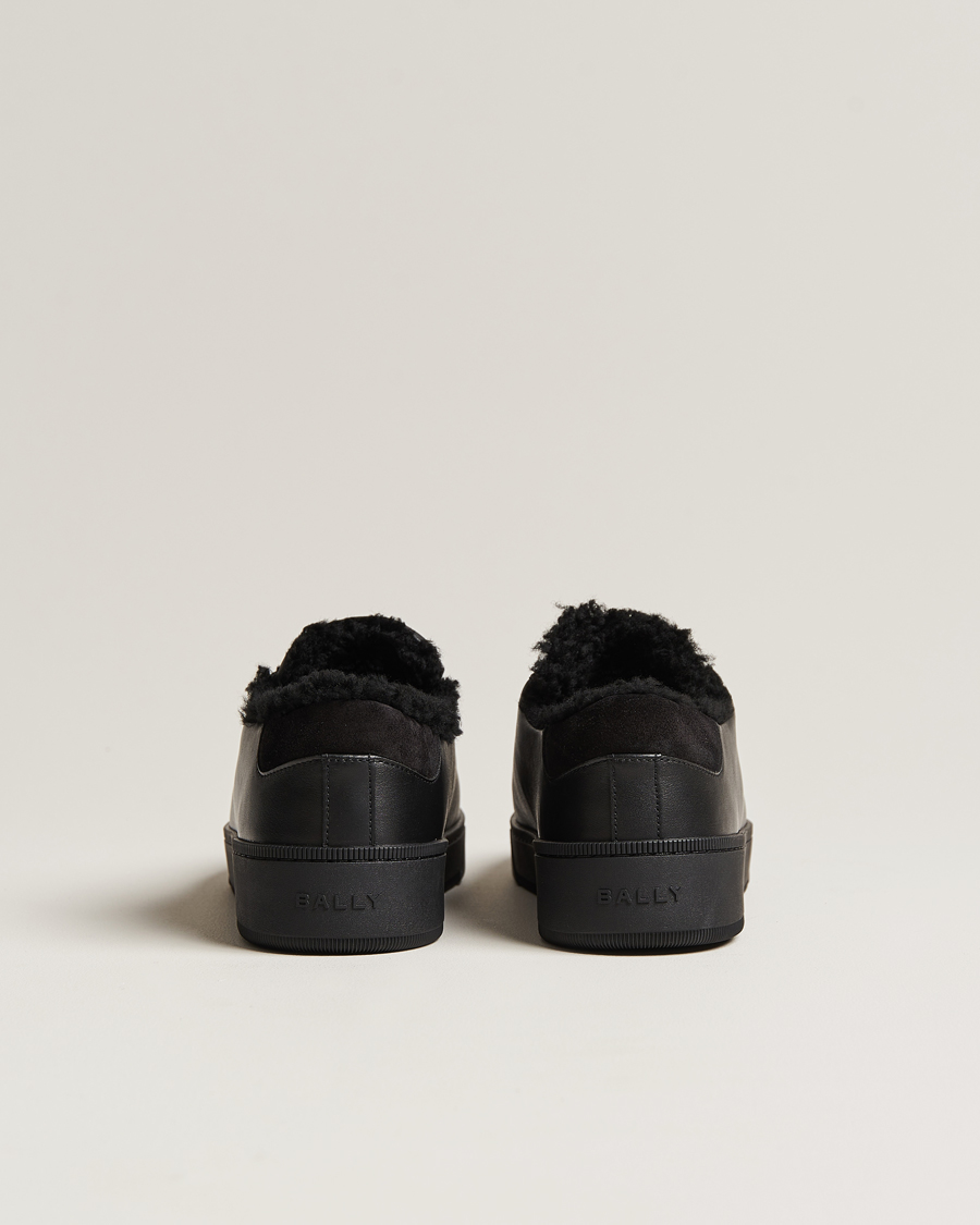 Hombres | Bally Ryver Leather Shearling Sneaker Black | Bally | Ryver Leather Shearling Sneaker Black