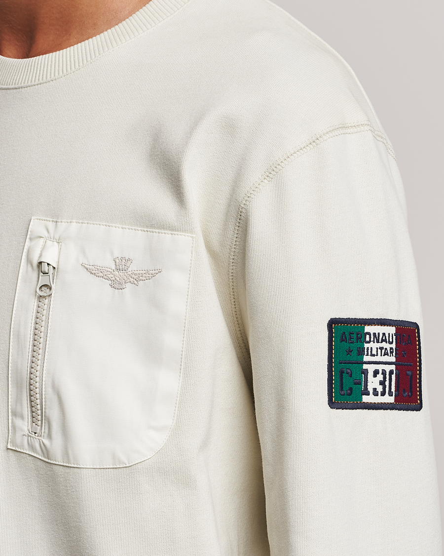 Hombres | Jerséis y prendas de punto | Aeronautica Militare | Felpa Cotton Pocket Sweatshirt Ice Palace