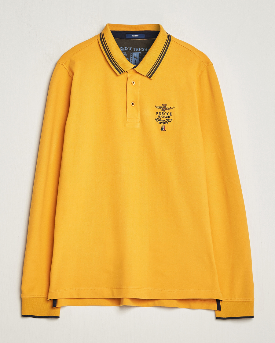 Hombres | Jerséis y prendas de punto | Aeronautica Militare | Long Sleeve Polo Dark Yellow