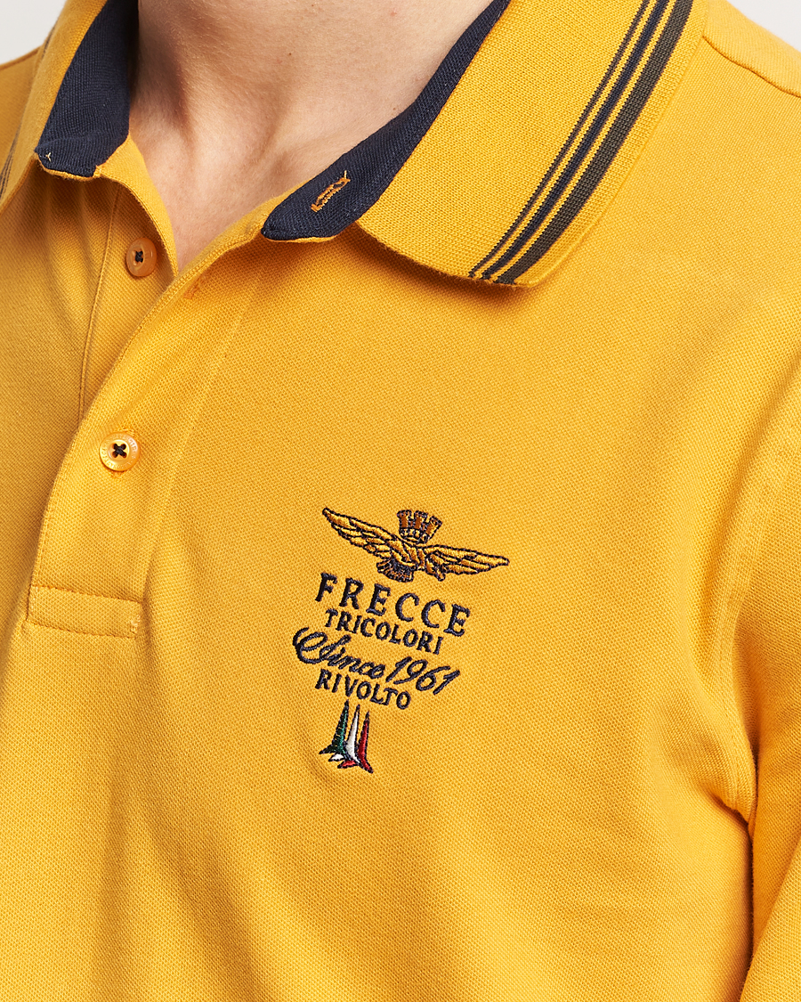Hombres | Jerséis y prendas de punto | Aeronautica Militare | Long Sleeve Polo Dark Yellow