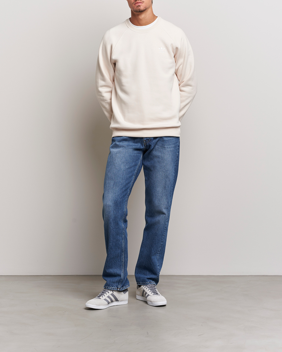 Hombres | Jerséis y prendas de punto | adidas Originals | Essential Crew Neck Sweatshirt Won White