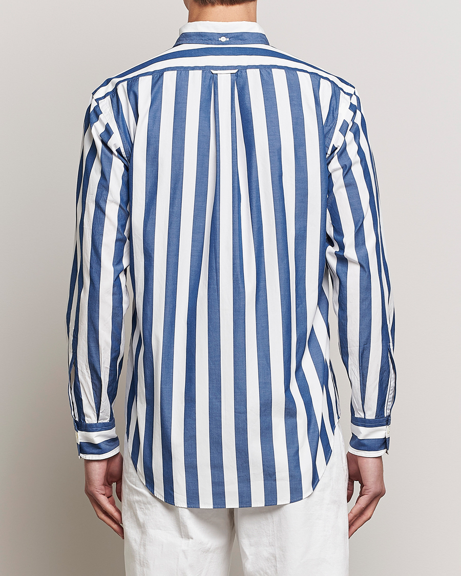 Hombres | Camisas | Kamakura Shirts | Vintage Ivy Button Down Shirt Blue Stripe