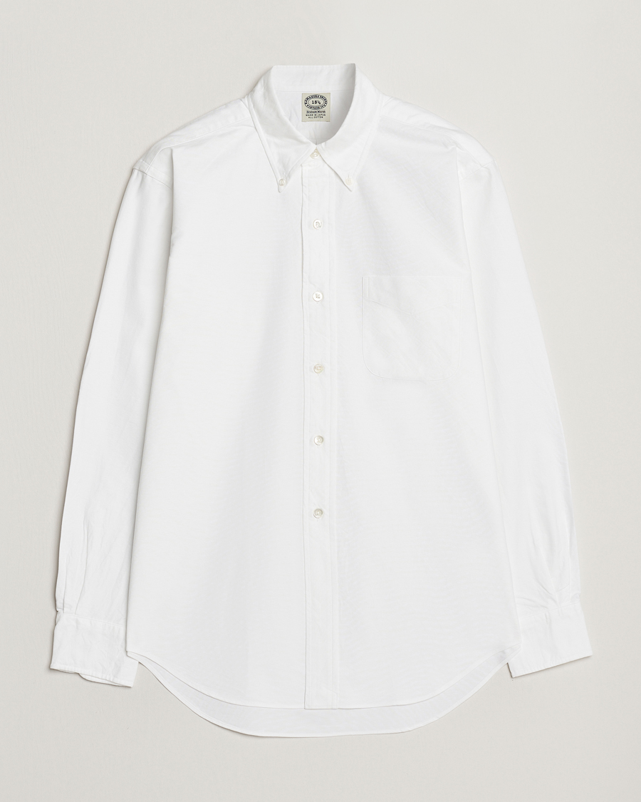 Hombres | Camisas | Kamakura Shirts | Vintage Ivy Oxford Button Down Shirt White