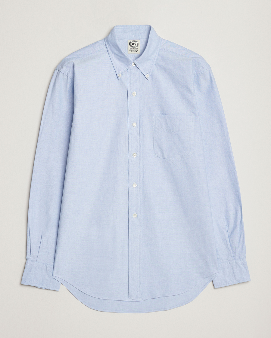 Hombres | Camisas | Kamakura Shirts | Vintage Ivy Oxford Button Down Shirt Light Blue