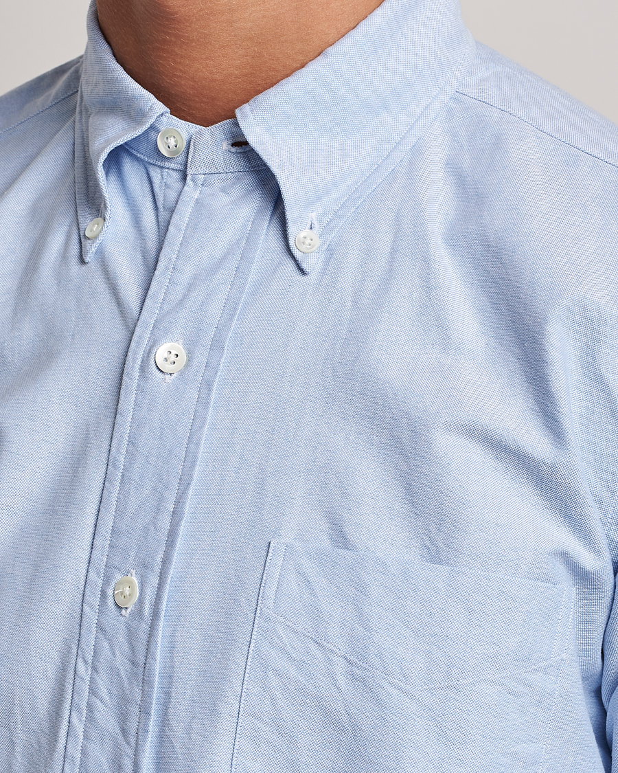 Hombres | Camisas | Kamakura Shirts | Vintage Ivy Oxford Button Down Shirt Light Blue