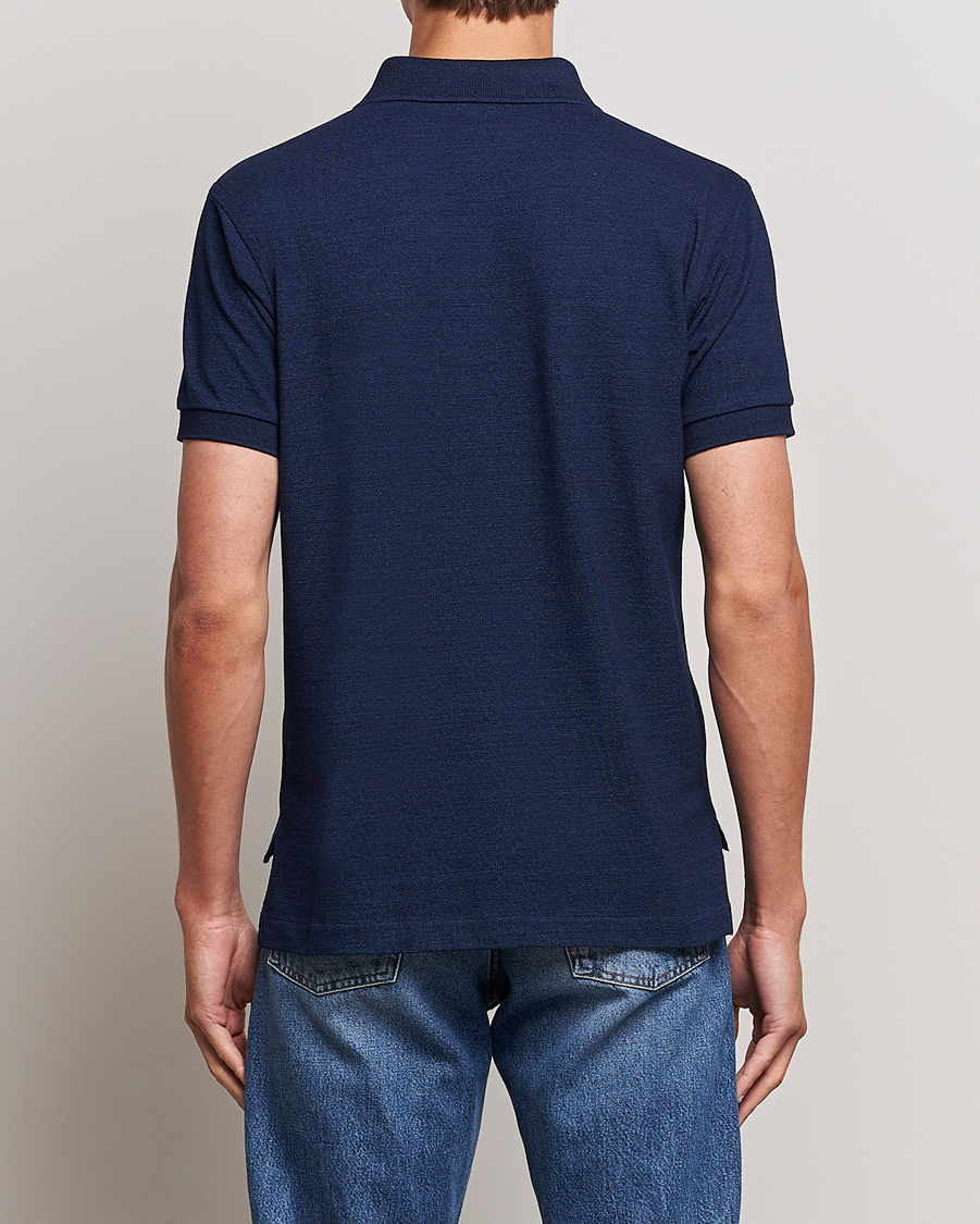 Hombres | Polos | Kamakura Shirts | Vintage Ivy Short Sleeve Polo Navy