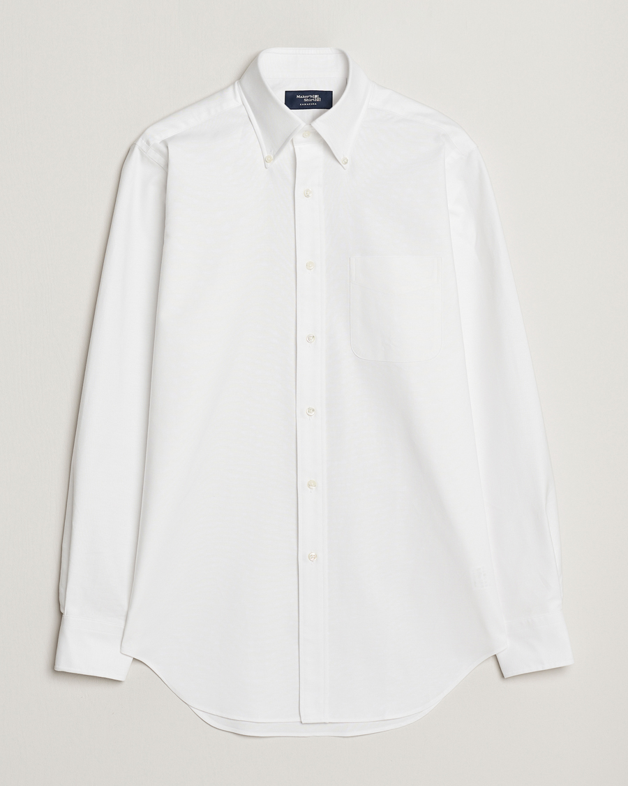 Hombres | Camisas | Kamakura Shirts | Slim Fit Oxford BD Shirt White