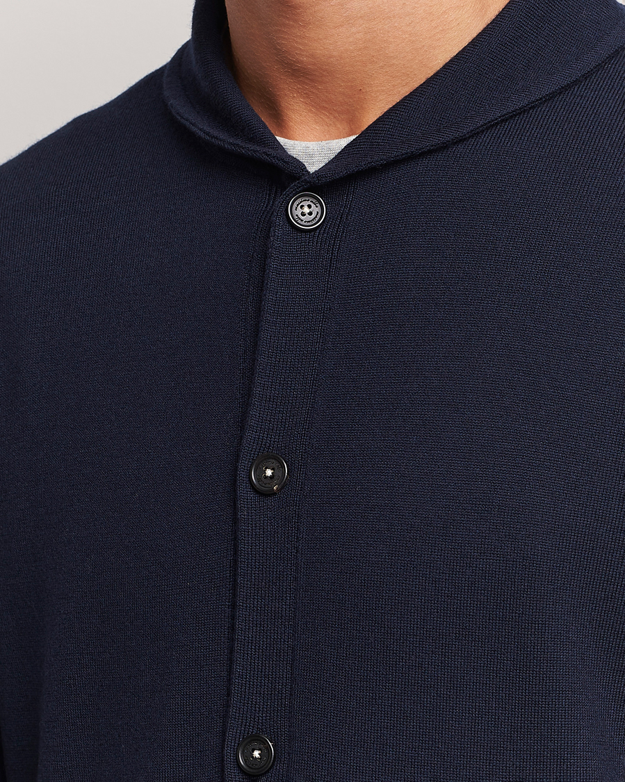 Hombres | Jerséis y prendas de punto | Massimo Alba | Shawl Collar Cardigan Navy