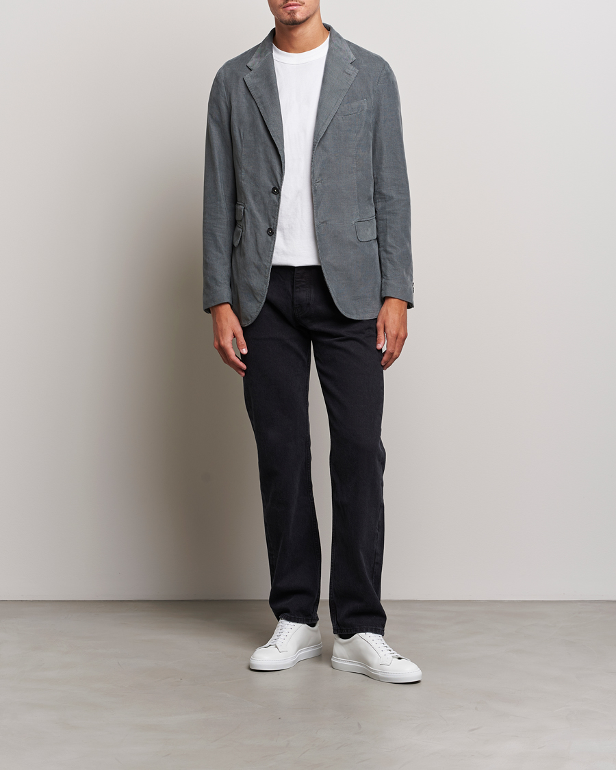 Hombres | Blazers | Massimo Alba | Baby Corduroy Blazer Smoke
