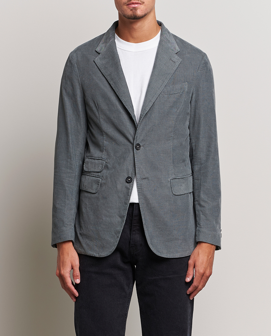 Hombres | Blazers | Massimo Alba | Baby Corduroy Blazer Smoke