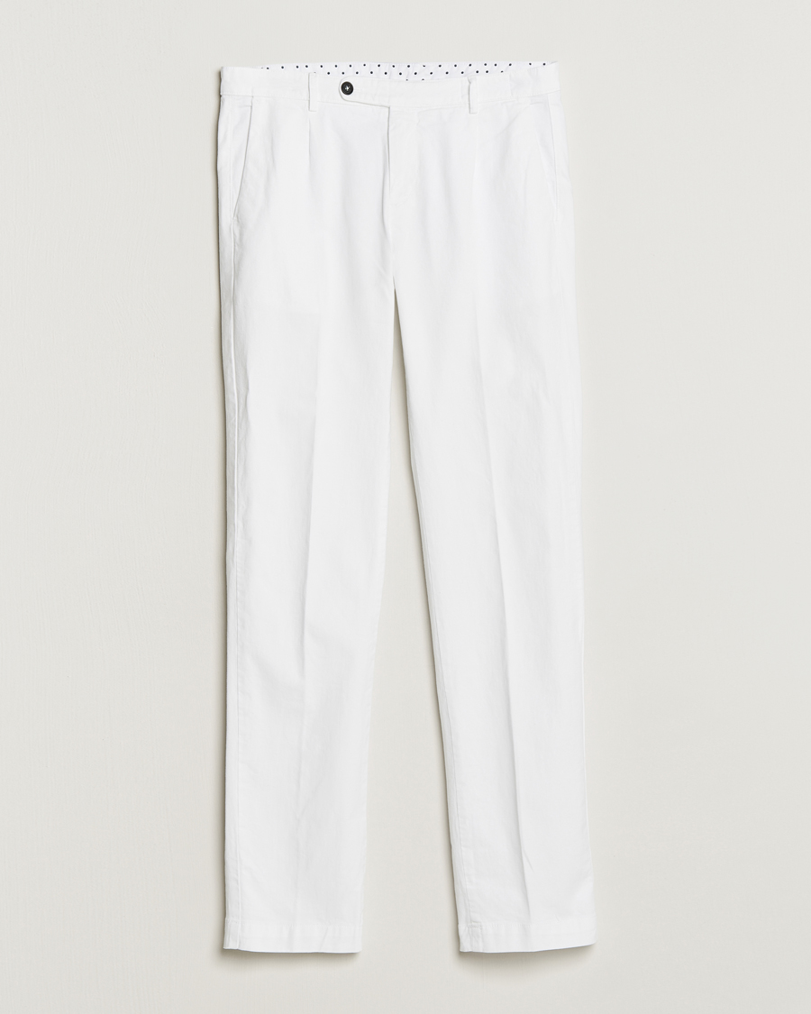 Hombres | Pantalones | Massimo Alba | Ionio Cotton/Cashmere Trousers White