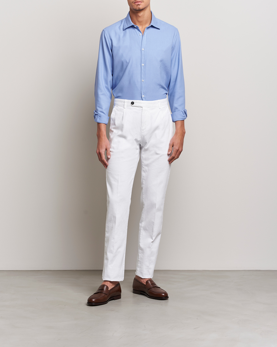 Hombres | Pantalones | Massimo Alba | Ionio Cotton/Cashmere Trousers White
